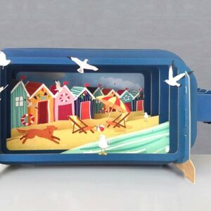 3D pop-up Karte "message in a bottle"