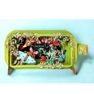 3D pop-up Karte "message in a bottle"