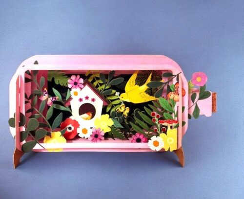3D pop-up Karte "message in a bottle"